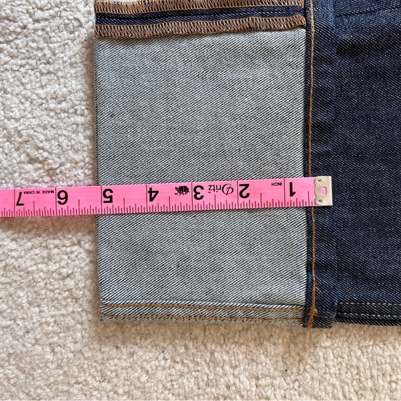 NWT EVERLANE SUPER STRAIGHT CUFFED DARK INDIGO JEANS SIZE 25 - Picture 6 of 8